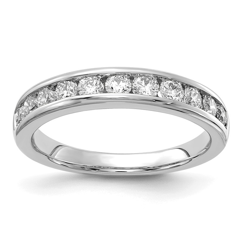 14k White Gold 3/4 carat Lab Grown Diamond VS+ F+ Complete Channel Set Band