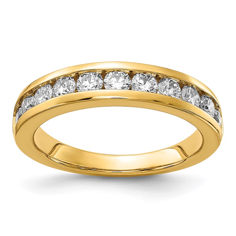14k 1 carat Lab Grown Diamond VS+ F+ Complete Channel Set Band