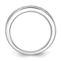 14K White Gold 1 Carat Lab Grown Diamond VS SI+ G+ Complete Channel Set Band view 2