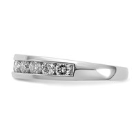 14K White Gold 1 Carat Lab Grown Diamond VS SI+ G+ Complete Channel Set Band view 3