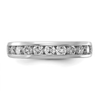 14K White Gold 1 Carat Lab Grown Diamond VS SI+ G+ Complete Channel Set Band view 4