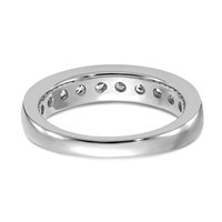14K White Gold 1 Carat Lab Grown Diamond VS SI+ G+ Complete Channel Set Band view 5