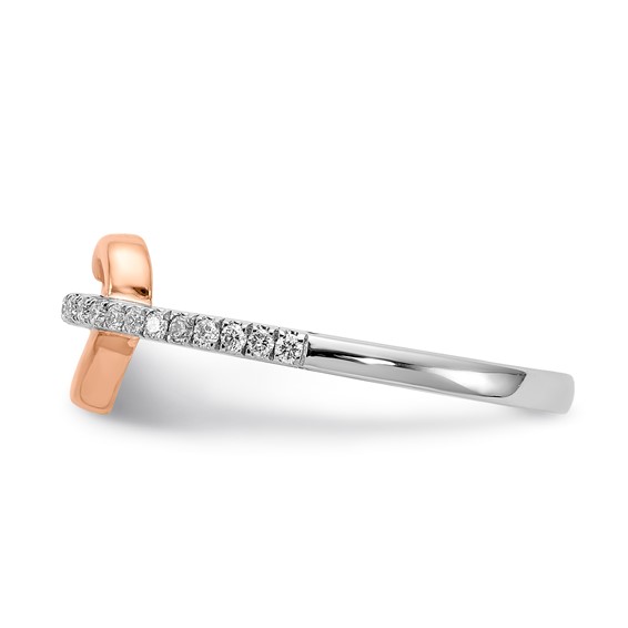 10k Two-tone Heart Diamond Ring