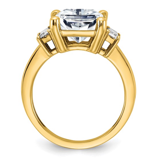 14K 3-Stone Engagement Ring Mounting