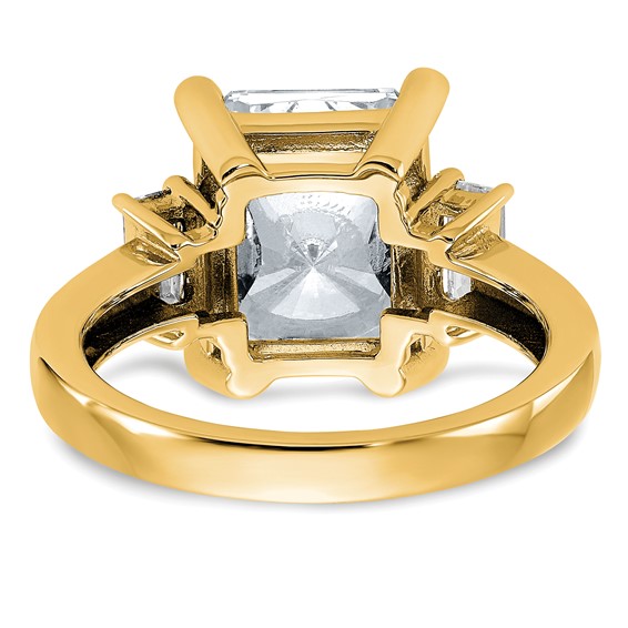 14K 3-Stone Engagement Ring Mounting
