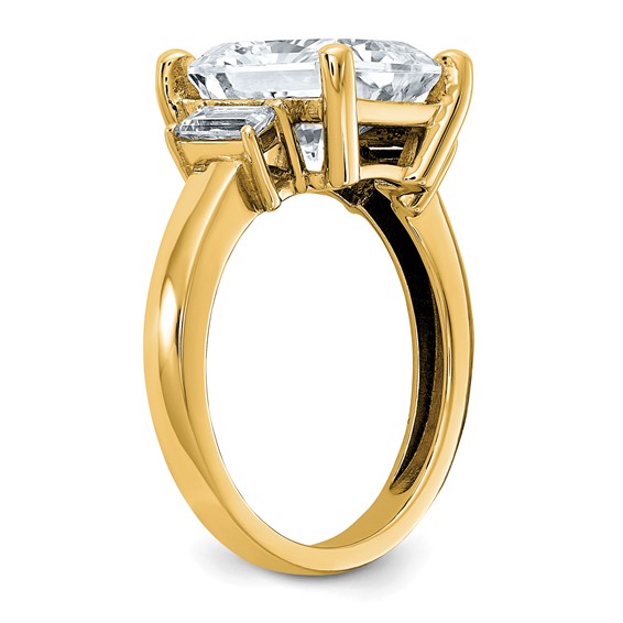 14K 3-Stone Engagement Ring Mounting