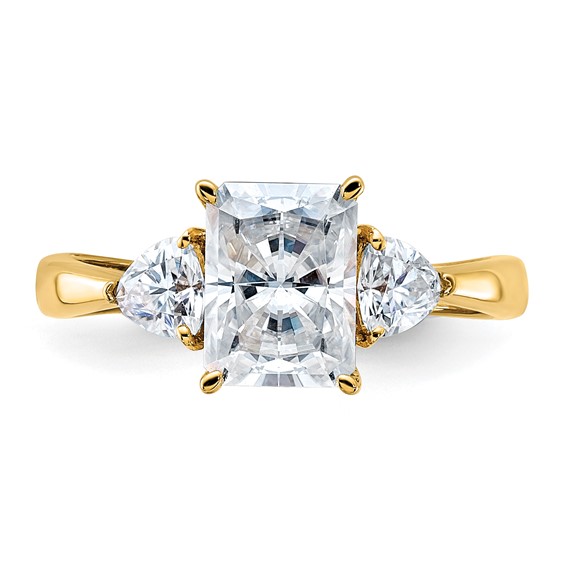3 Stone Moissanite Engagement Rings