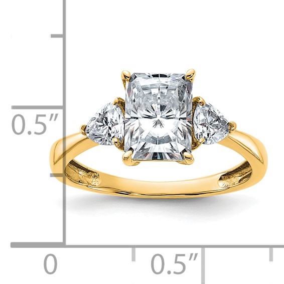 3 Stone Moissanite Engagement Rings