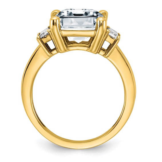 14K 3-Stone Engagement Ring Mounting