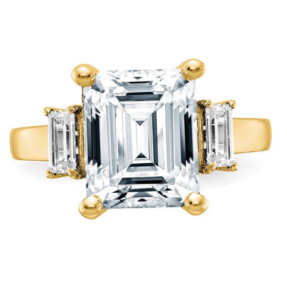 14K 3-Stone Engagement Ring Mounting