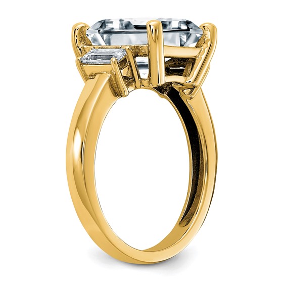 14K 3-Stone Engagement Ring Mounting