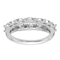 14K White Gold 1.62 Carat Lab Grown Diamond VS+ F+ Cushion Complete Seven Stone Band view 5