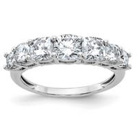 14K White Gold Band Mounting view 1