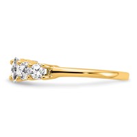14K Yellow Gold 1.62 Carat Lab Grown Diamond VS+ F+ Cushion Complete Seven Stone Band view 3