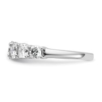 14K White Gold 2.38 Carat Lab Grown Diamond VS+ F+ Cushion Complete Seven Stone Band view 3