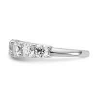 14K White Gold 3.33 Carat Lab Grown Diamond VS+ F+ Cushion Complete Seven Stone Band view 3