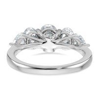 14K White Gold 2.17 Carat Lab Grown Diamond VS+ F+ Complete Five Stone Band view 5