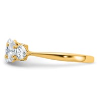 14K Yellow Gold 2.17 Carat Lab Grown Diamond VS+ F+ Complete Five Stone Band view 3