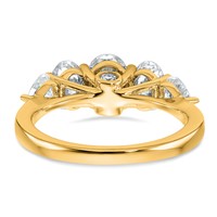 14K Yellow Gold 2.17 Carat Lab Grown Diamond VS+ F+ Complete Five Stone Band view 5