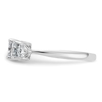 14K White Gold 1.75 Carat Lab Grown Diamond VS+ F+ Radiant and Trillion Five Stone Complete Band view 3