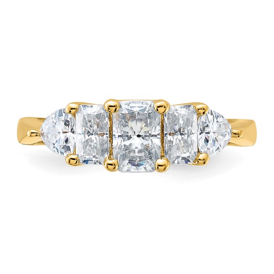 5 Stone Moissanite Engagement Rings