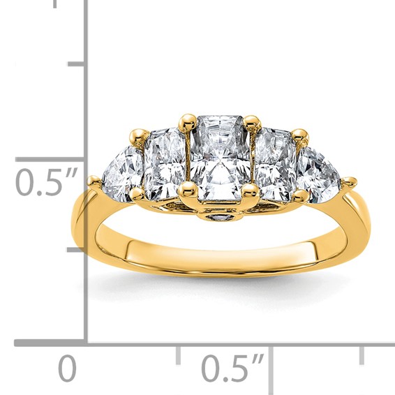 5 Stone Moissanite Engagement Rings