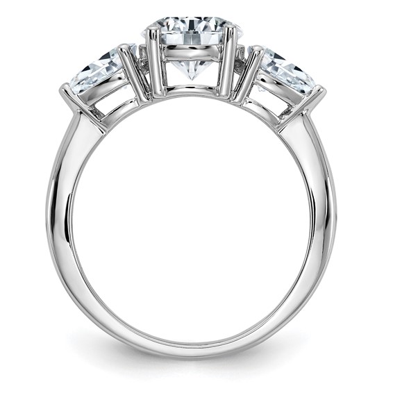 3 Stone Moissanite Engagement Rings