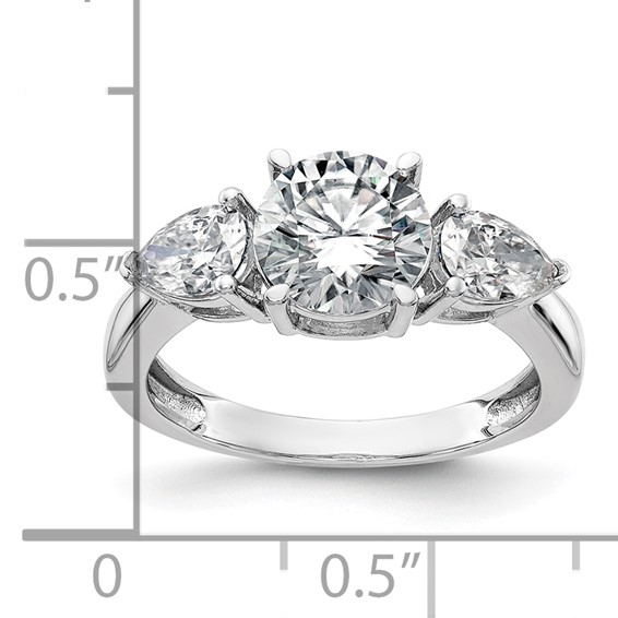 3 Stone Moissanite Engagement Rings