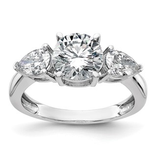 3 Stone Moissanite Engagement Rings