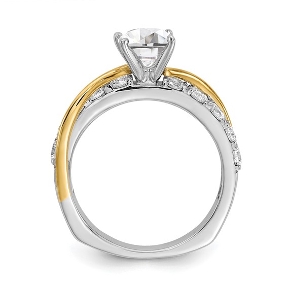 14k Two-tone Diamond Semi-Mount Engagement Ring