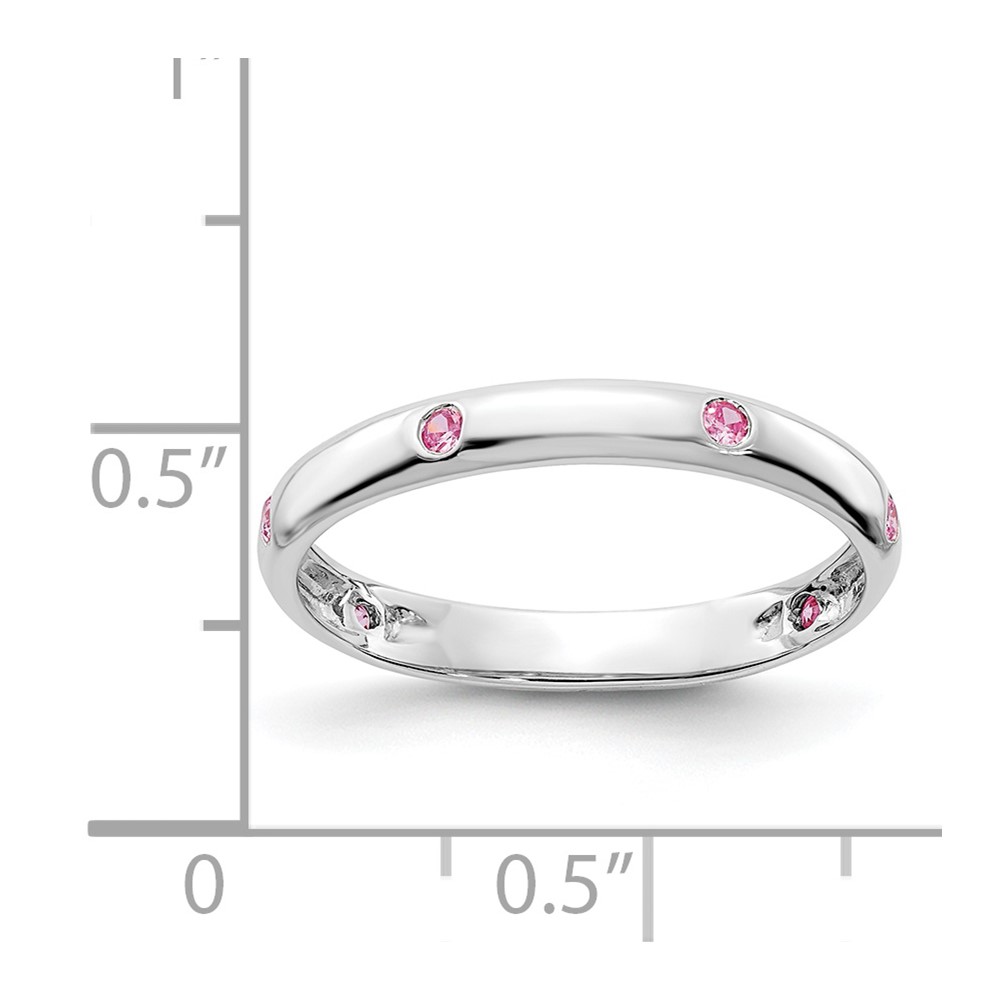 14k White Gold 6-stone Pink Sapphire Band (RM5621-PS-WA)