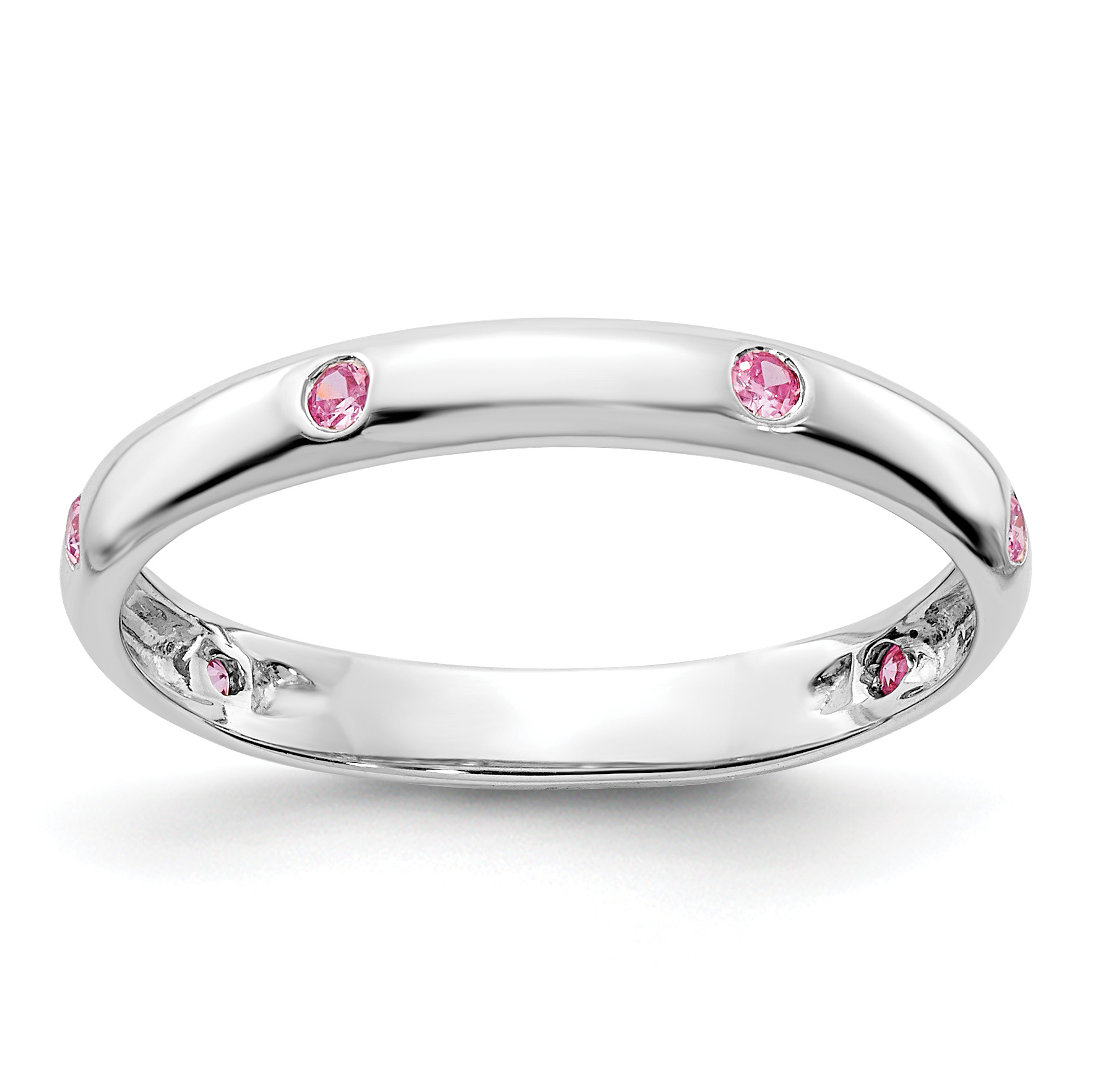 14k White Gold 6-stone Pink Sapphire Band (RM5621-PS-WA)