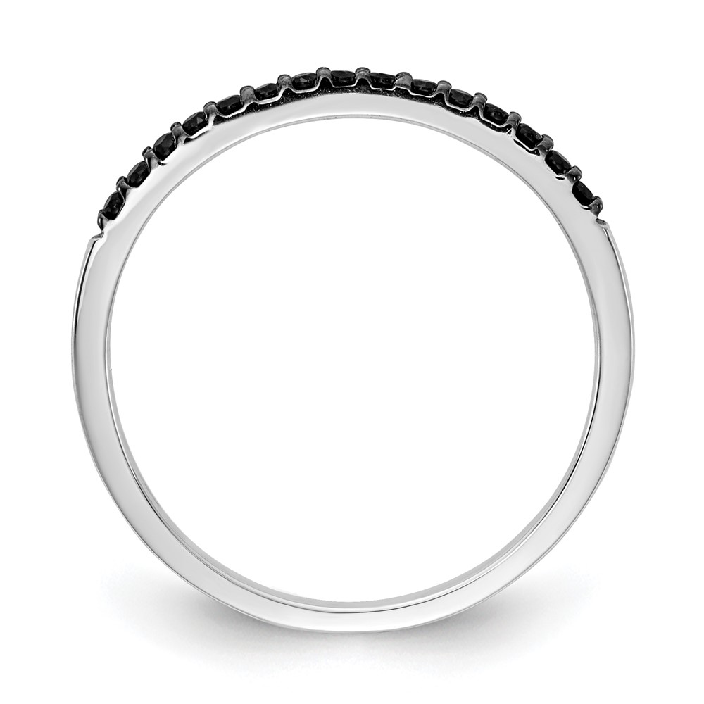 10K White Gold Black Diamond Band (RM5622-BK-013-1WA)