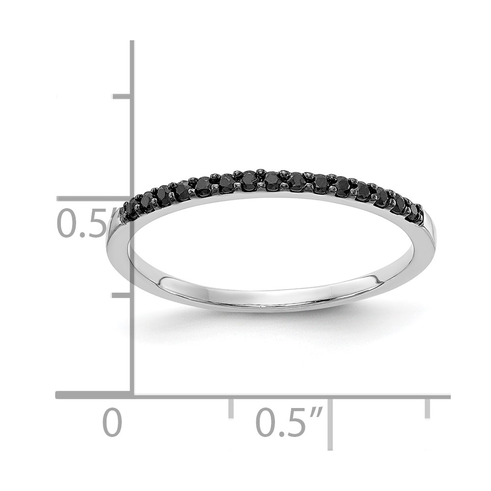 10K White Gold Black Diamond Band (RM5622-BK-013-1WA)
