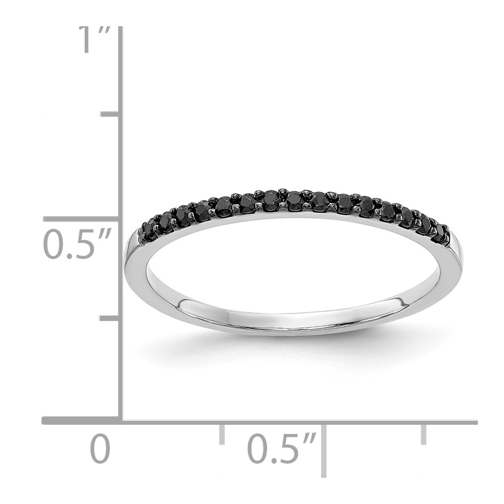 14k White Gold Black Diamond Band (RM5622-BK-013-WA)