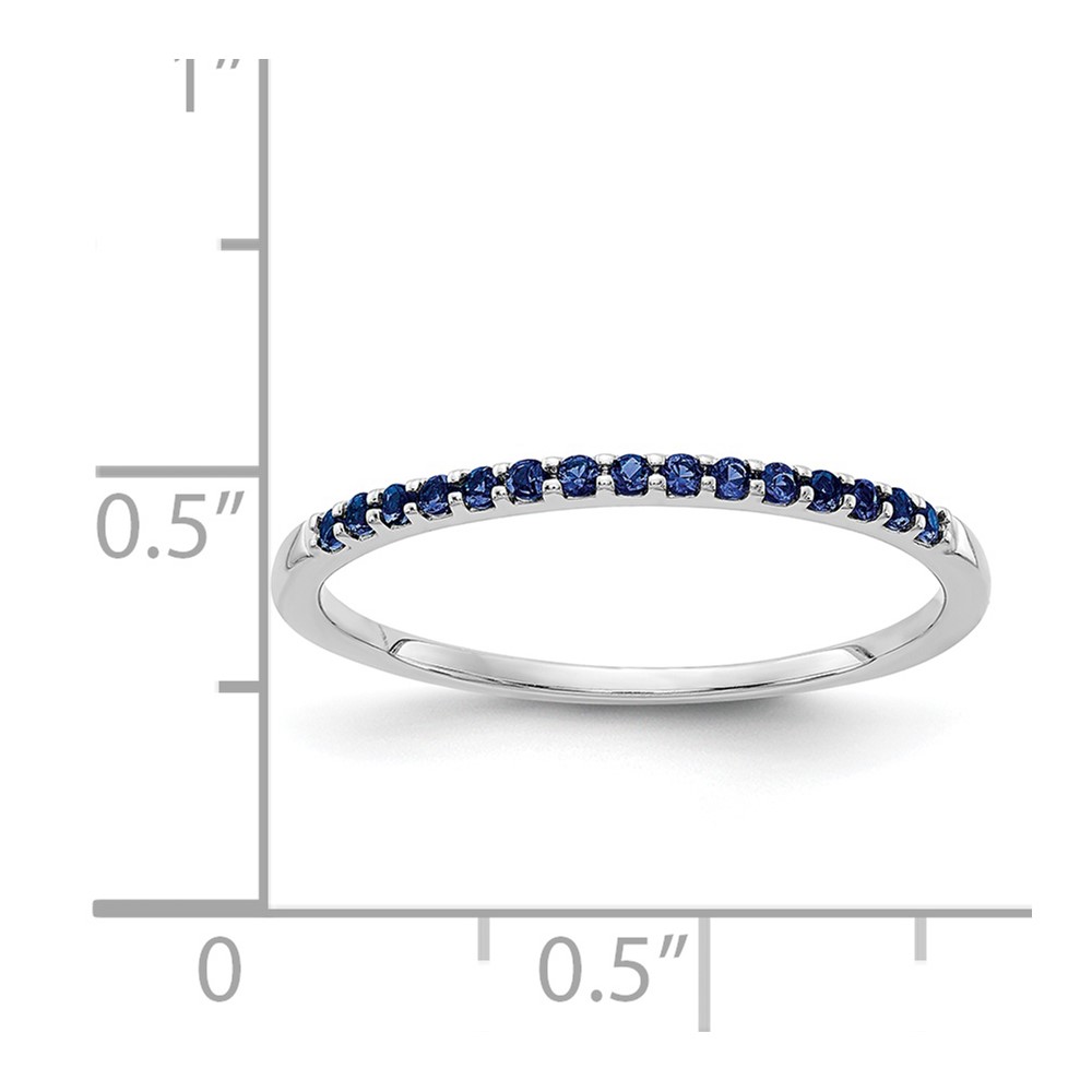 14k White Gold Blue Sapphire Band (RM5622-SA-W)
