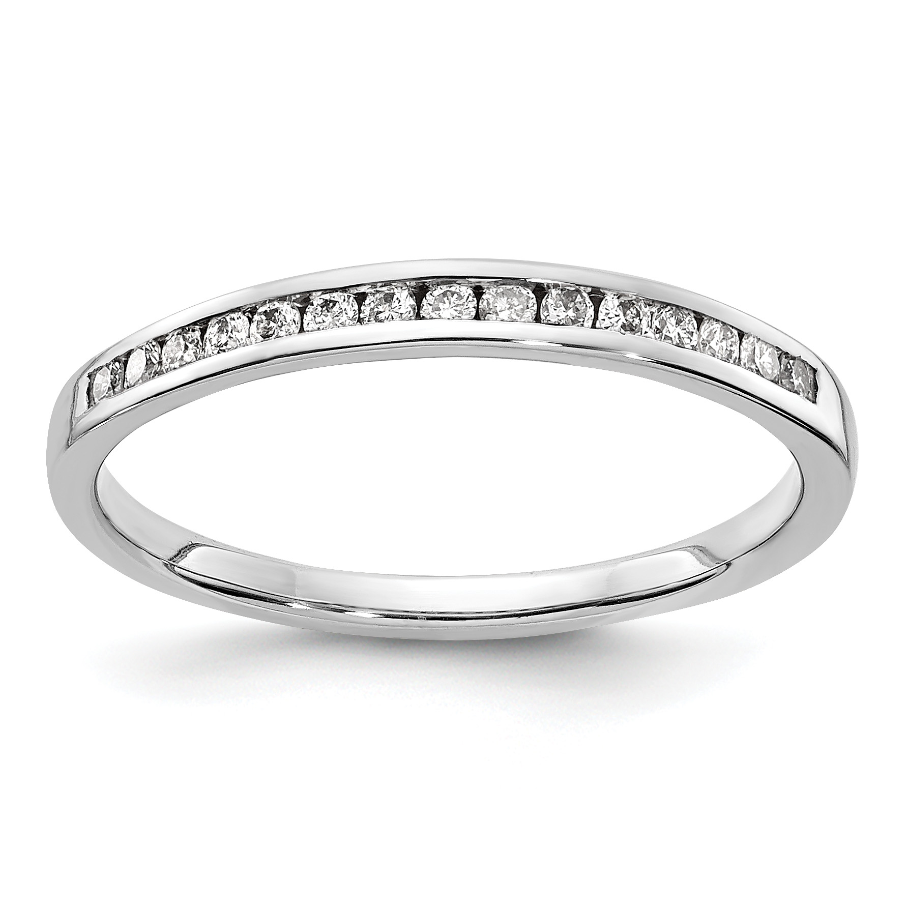 10K White Gold Diamond Channel Band (RM5623-016-1WA)