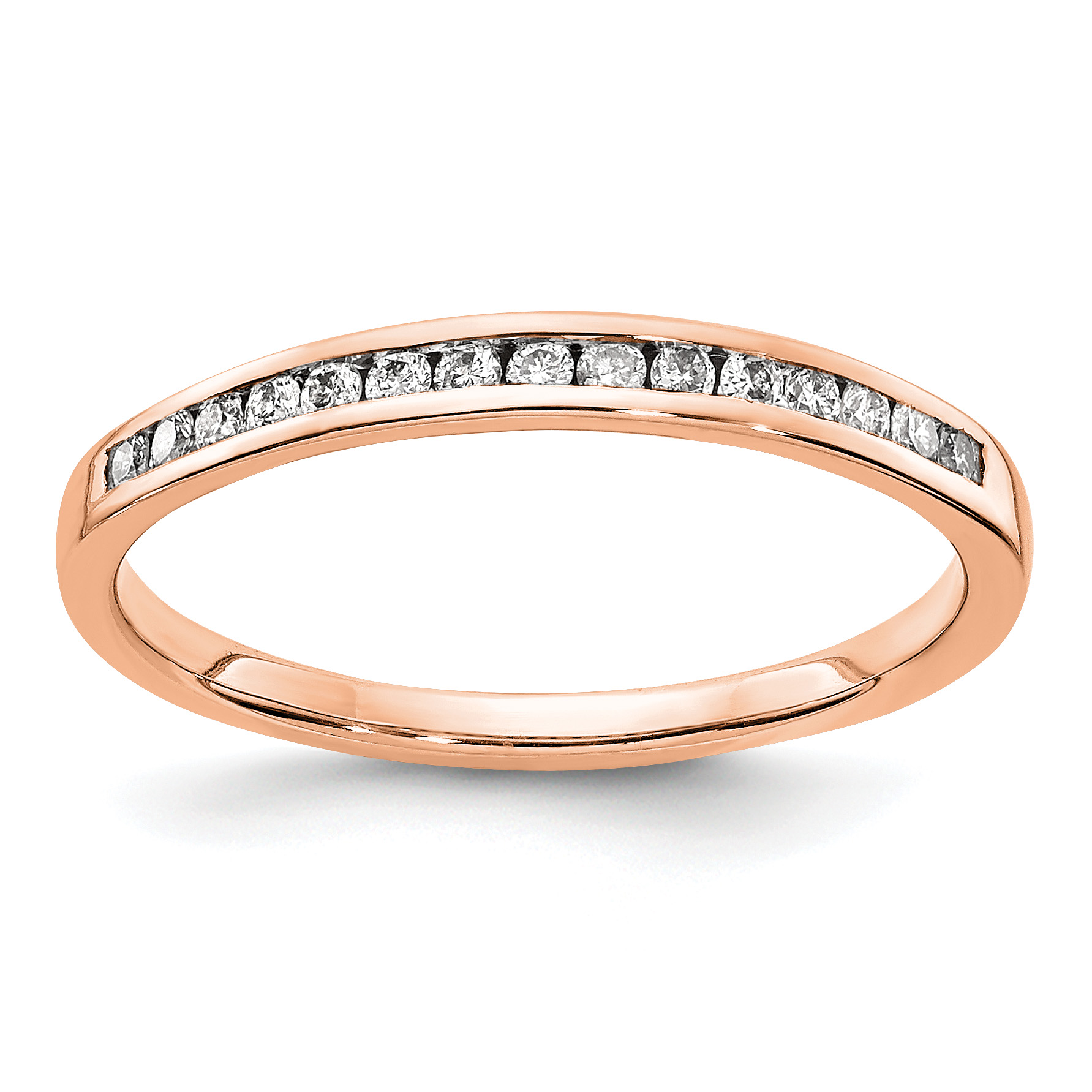 14k Rose Gold Diamond Channel Band (RM5623-016-RA)