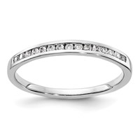 14K White Gold 0.17 Carat Lab Grown Diamond VS SI+ G+ Complete Channel Set Band view 1