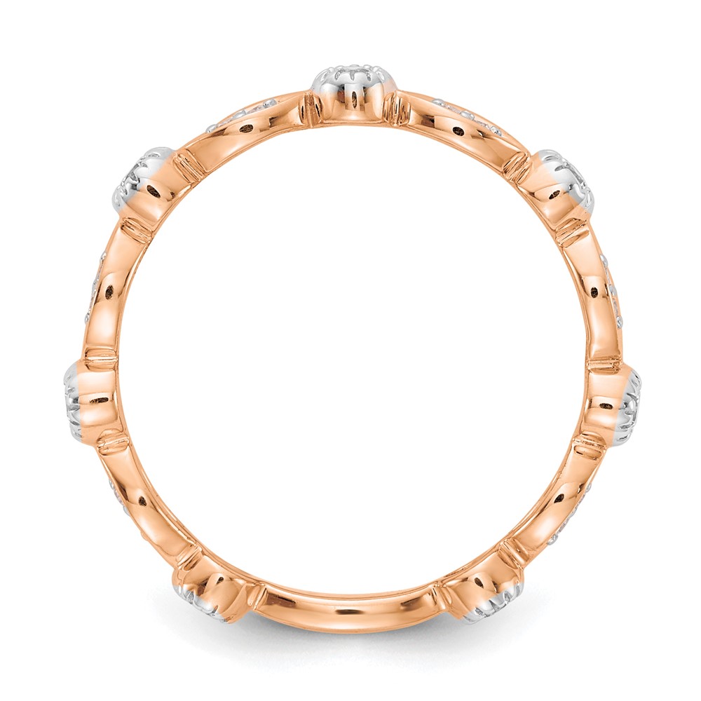 14k Rose Gold 1/5 carat Lab Grown Diamond VS/SI+ G+ Complete Fashion Band (RM5624-020-RLG)
