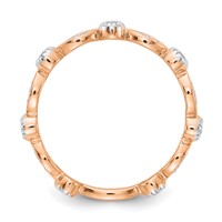 14K Rose Gold 0.20 Carat Lab Grown Diamond VS SI+ G+ Complete Fashion Band view 3