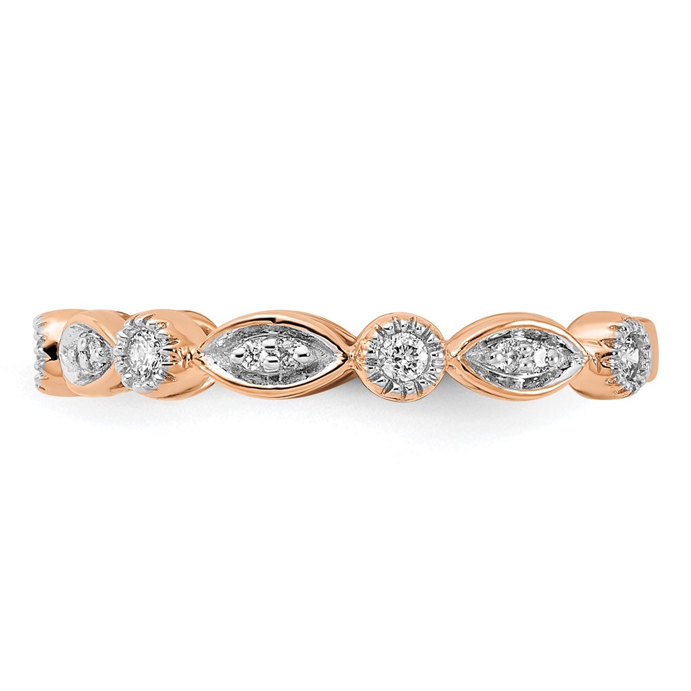 14k Rose Gold 1/5 carat Lab Grown Diamond VS/SI+ G+ Complete Fashion Band (RM5624-020-RLG)