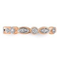 14K Rose Gold 0.20 Carat Lab Grown Diamond VS SI+ G+ Complete Fashion Band view 4