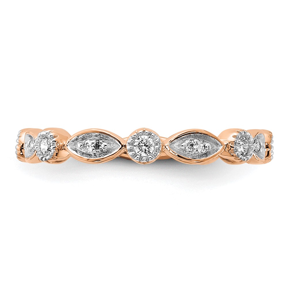 14k Rose Gold 1/5 carat Lab Grown Diamond VS/SI+ G+ Complete Fashion Band (RM5624-020-RLG)