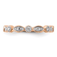 14K Rose Gold 0.20 Carat Lab Grown Diamond VS SI+ G+ Complete Fashion Band view 5
