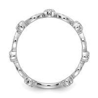 14K White Gold 0.20 Carat Lab Grown Diamond VS SI+ G+ Complete Fashion Band view 2