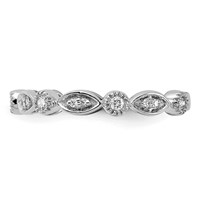 14K White Gold 0.20 Carat Lab Grown Diamond VS SI+ G+ Complete Fashion Band view 3