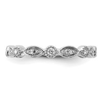 14K White Gold 0.20 Carat Lab Grown Diamond VS SI+ G+ Complete Fashion Band view 5