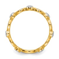 14K Yellow Gold 0.20 Carat Lab Grown Diamond VS SI+ G+ Complete Fashion Band view 3