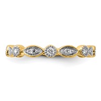 14K Yellow Gold 0.20 Carat Lab Grown Diamond VS SI+ G+ Complete Fashion Band view 5